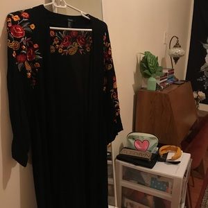 Forever 21 Embroidered Kimono